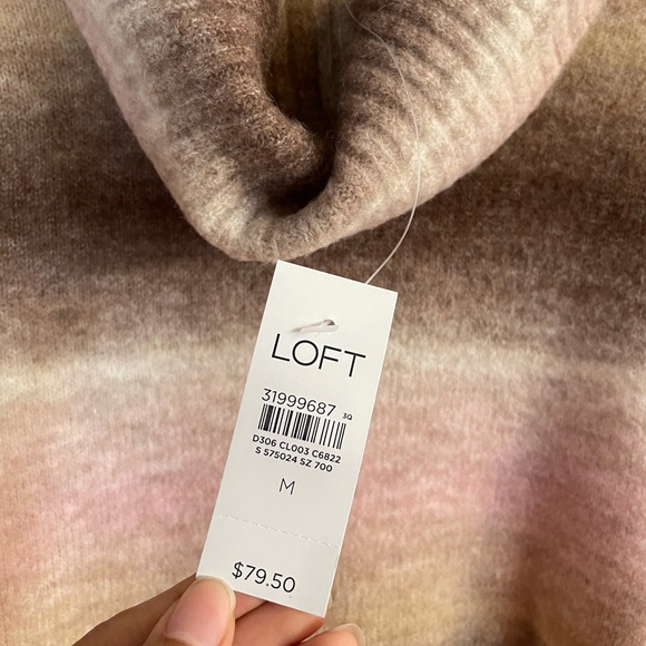 Loft Ombre Turtleneck Poncho Sweater - Picture 6 of 13